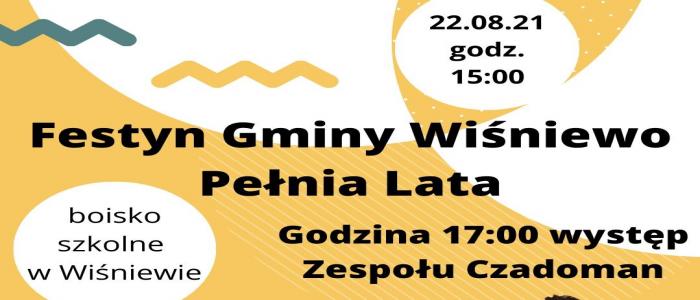 Zaproszenie na Festyn Gminy Wiśniewo